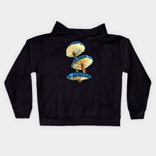 Blue Mushrooms Kids Hoodie